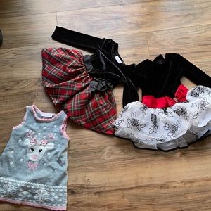 3 pack holiday 2 years old girls dresses